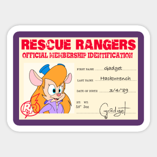 Gadget: Rescue Rangers I.D. Sticker